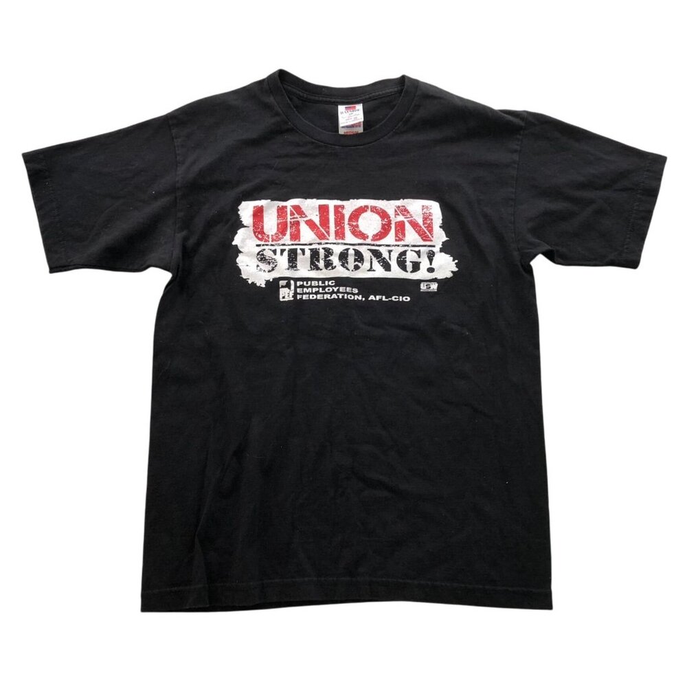 Bayside Mens T-Shirt Meduyn Union Strong Graphic Tee Black Short Sleeve Casual